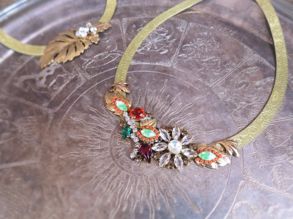 ヴィンテージネックレス ボタニカル vintage necklace botanical <NC-MSbtnc> 2枚目の画像