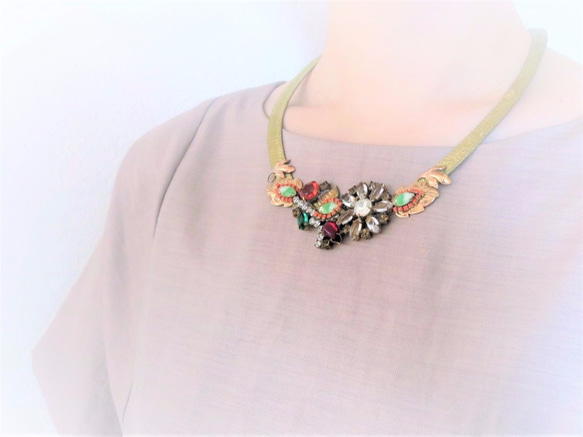 ヴィンテージネックレス ボタニカル vintage necklace botanical <NC-MSbtnc> 4枚目の画像