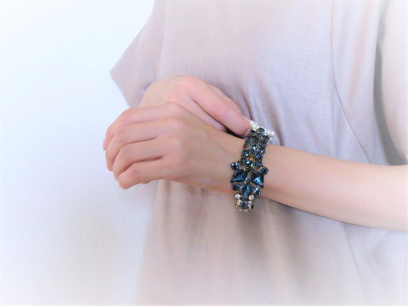 ヴィンテージビジュー&パールブレスレット vintage bracelet <PCL-BRnv> 5枚目の画像