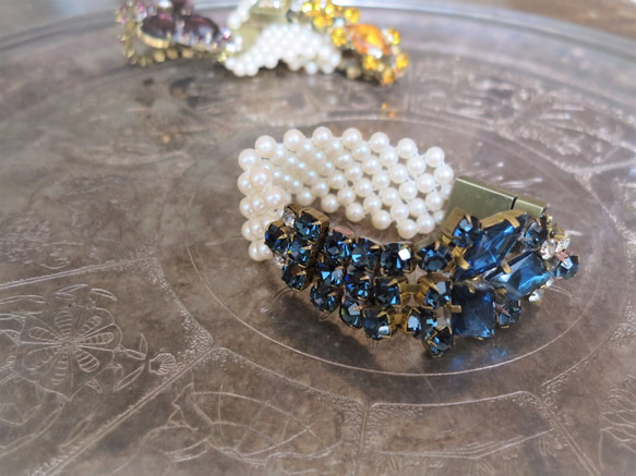 ヴィンテージビジュー&パールブレスレット vintage bracelet <PCL-BRnv> 7枚目の画像