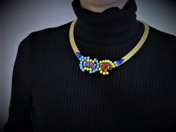 ヴィンテージネックレス ビジュー vintage necklace bijou <NC-MStqyl> 5枚目の画像