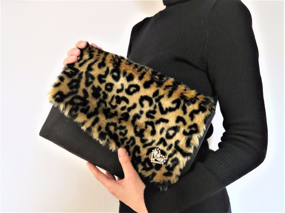 クラッチバッグ ヴィンテージビジュー＆ファー vintage bijou clutch bag <CBG-RB7> 5枚目の画像