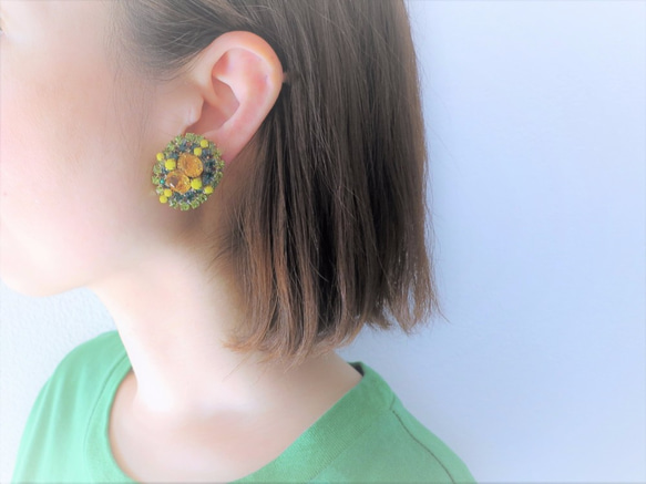 ヴィンテージイヤリング vintage earrings <ER-RBylgr> 5枚目の画像