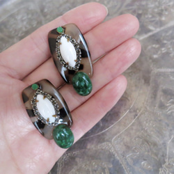 レオパードピアス ヴィンテージルーサイト vintage pierced earrings <PE-lpL> 2枚目の画像