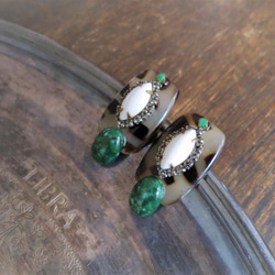 レオパードピアス ヴィンテージルーサイト vintage pierced earrings <PE-lpL> 7枚目の画像