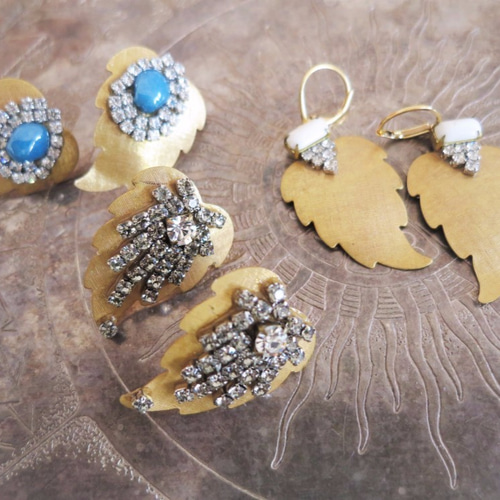 MARIAM HASKELL  ミリアムハスケル　ピアス ゴールドリーフピアス ミリアムハスケル vintage Miriam Haskell