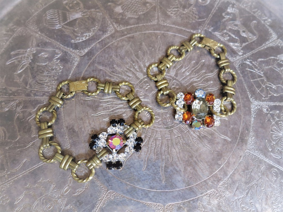 ヴィンテージビジューブレスレット vintage bijou bracelet <BL-RBbk> 2枚目の画像