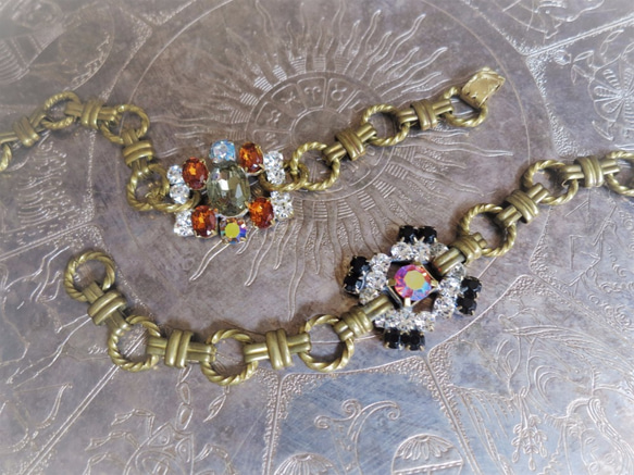 ヴィンテージビジューブレスレット vintage bijou bracelet <BL-RBbk> 6枚目の画像