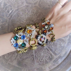 ヴィンテージビジューブレスレット vintage bijou bracelet <BL-RBbk> 9枚目の画像