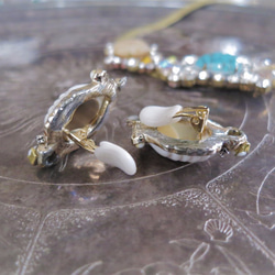 ホワイトシェルイヤリング vintage earrings white shell <ER-shwht2> 5枚目の画像