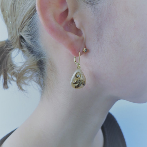 パール＆リーフピアス ミリアムハスケル vintage pierced earrings