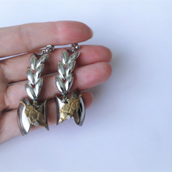 シルバーリーフイヤリング vintage earrings leaf SV <PE5B-L19> 3枚目の画像