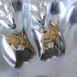 シルバーリーフイヤリング vintage earrings leaf SV <PE5B-L19> 6枚目の画像