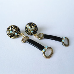 ホースビットピアス vintage earrings horse bit <PE8-L19> 3枚目の画像