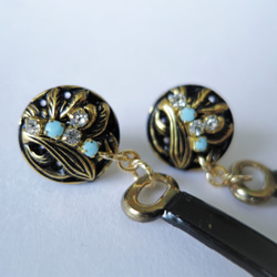 ホースビットピアス vintage earrings horse bit <PE8-L19> 5枚目の画像