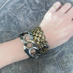 シルバーチェーンブレスレット vintage bracelet coin <BL1-L19> 9枚目の画像