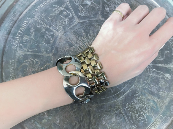 シルバーチェーンブレスレット vintage bracelet coin <BL1-L19> 9枚目の画像