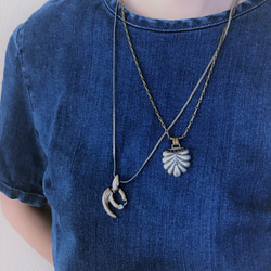 シルバーモチーフネックレス vintage necklace <NE1-L19> 3枚目の画像