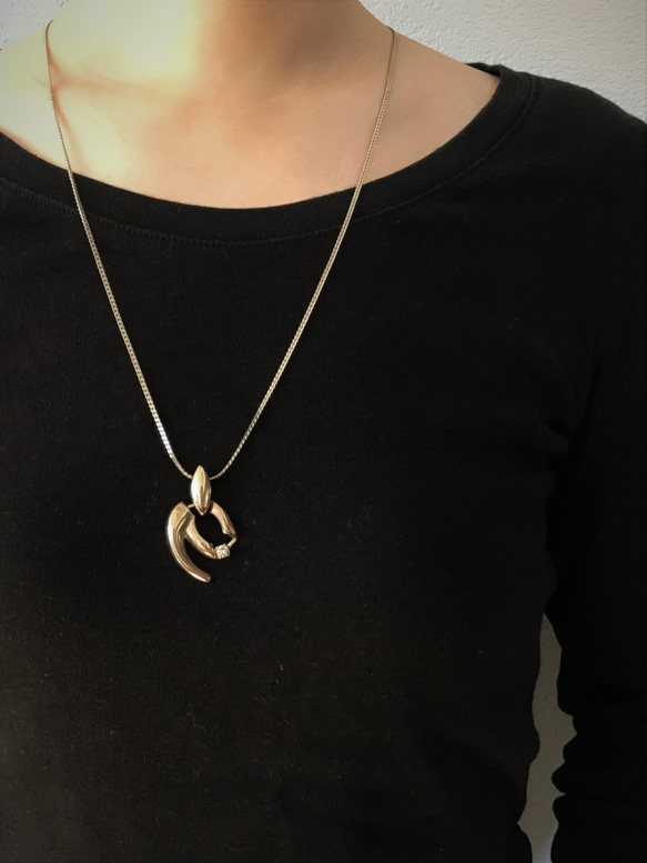 シルバーモチーフネックレス vintage necklace <NE1-L19> 4枚目の画像