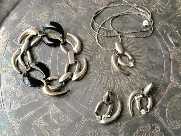 シルバーモチーフネックレス vintage necklace <NE1-L19> 8枚目の画像