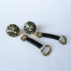 ホースビットイヤリング vintage earrings horse bit <PE8B-L19> 2枚目の画像