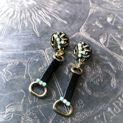 ホースビットイヤリング vintage earrings horse bit <PE8B-L19> 8枚目の画像