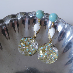 ターコイズ＆アイスドロップピアス vintage earrings tq ice <PE3-0120> 5枚目の画像