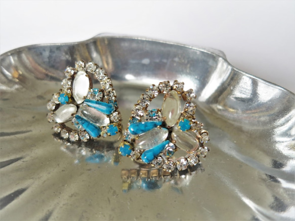 ヴィンテージビジューイヤリング ハート vintage earrings bijou <ER5-0420> 7枚目の画像