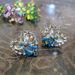 ヴィンテージビジューイヤリング ハート vintage earrings bijou <ER5-0420> 1枚目の画像