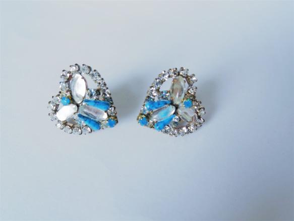 ヴィンテージビジューイヤリング ハート vintage earrings bijou <ER5-0420> 9枚目の画像