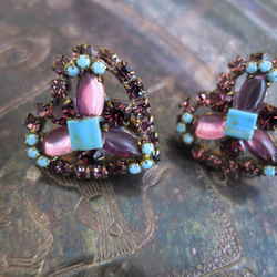 ヴィンテージビジューイヤリング ハート vintage earrings bijou <ER4-0420> 4枚目の画像