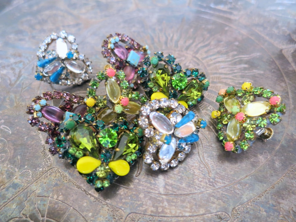 ヴィンテージビジューイヤリング ハート vintage earrings bijou <ER2-0420> 4枚目の画像