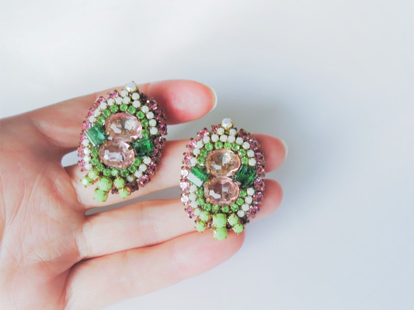 ヴィンテージビジューイヤリング vintage earrings bijou <ER1-0420> 2枚目の画像