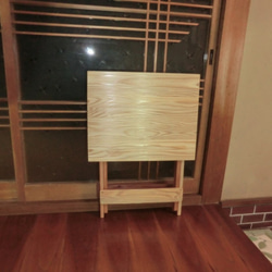 杉折りたたみテーブル（奥行き40cm、高さ60cm、幅50cm） 4枚目の画像