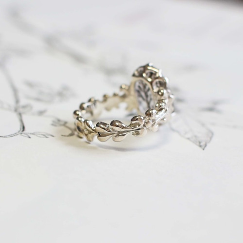 デンドリティック　リング(シルバー925) デンドリティック アゲート リング / Dendritic Agate Ring m12