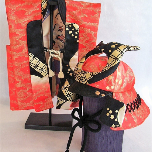 受注制作」帯で作る兜と陣羽織 帽子(ベビー・キッズ) みっち 通販  