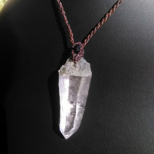 ヒマラヤ水晶 ガネッシュヒマール ＊ マクラメネックレス ペンダント 22 1_b7b2947de3f691f3b38a60c77002