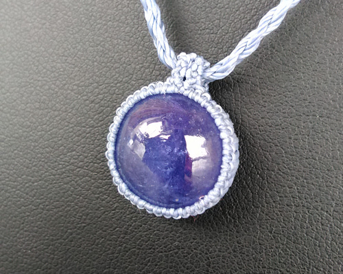 タンザナイトのマクラメペンダント[PEN-238] ネックレス・ペンダント