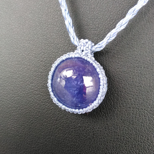 タンザナイトのマクラメペンダント[PEN-238] ネックレス・ペンダント