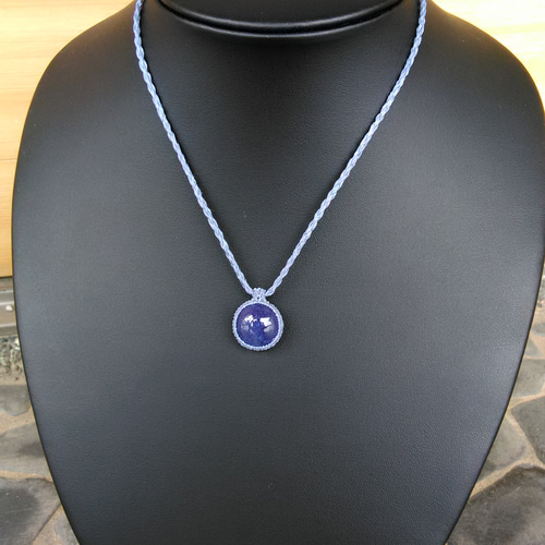 タンザナイトのマクラメペンダント[PEN-238] ネックレス・ペンダント