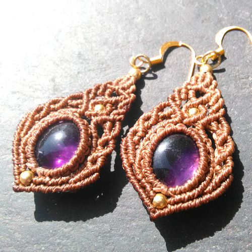 『4996』ハンドメイドピアス シルバーピアス 琥珀 アンバー 6月誕生石 フェザー フックピアス