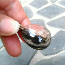 【ブラジル産】ガーデンクォーツの天然石マクラメペンダント[PEN-360] 4枚目の画像