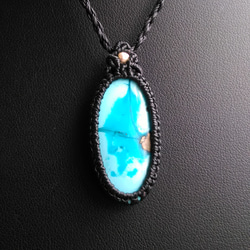 «special collection»大粒イラン産ターコイズマクラメネックレス special collection»大粒イラン産ターコイズマクラメネックレス