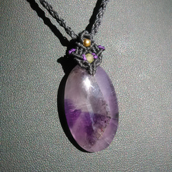 梯形紫水晶天然石紫水晶吊墜[PEN-545] 第1張的照片
