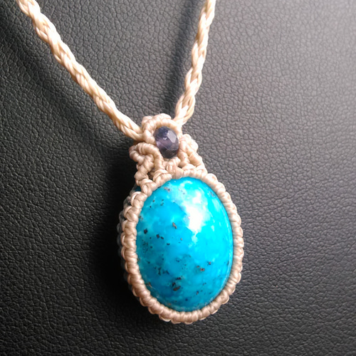 special collection»大粒イラン産ターコイズマクラメネックレス