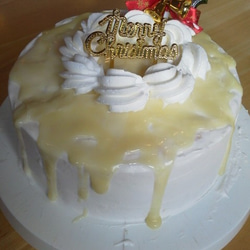 クリスマスホワイトチョコ生クリームケーキ 1枚目の画像