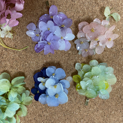 色とりどり   プリザーブドフラワー紫陽花のポニーフック 紫陽花ヘアアクセサリー 7枚目の画像