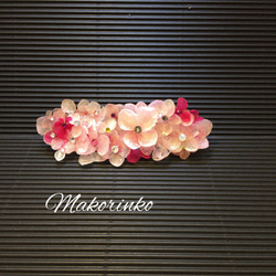 紫陽花バレッタ 新作 4色 夏の陽射しにもcute♪ バレッタ 櫻子 通販