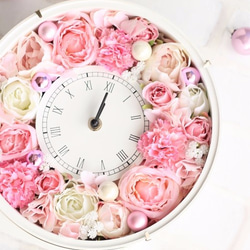 ピンクのお花がいっぱい＊花時計　ギフトボックス付き 3枚目の画像