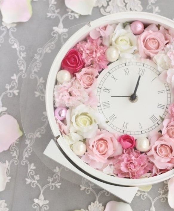 オトナ可愛い花時計　ギフトボックス付き 3枚目の画像